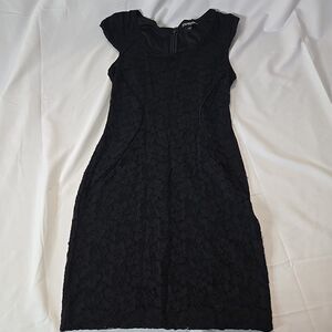 Express Black Lace Dress Womens 4 Mini Sleeveless Bodycon Whimsigoth Dark Fairy